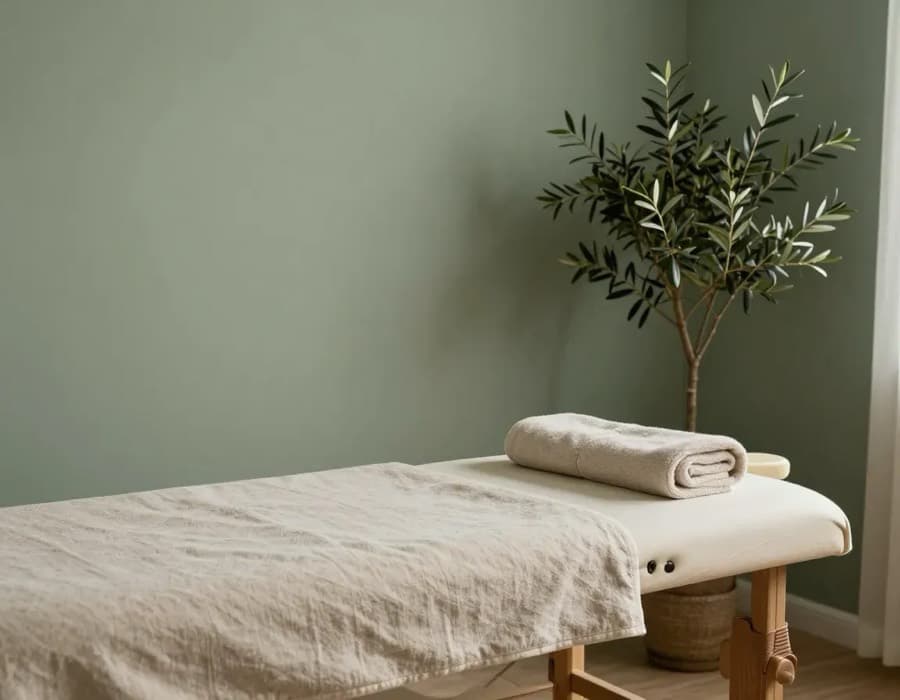 Una stanza per massaggi tranquilla